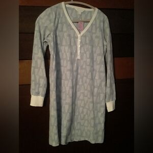 Charter Club Small Long Sleeve Gray Purple Long Sleeve Nightgown/Nights Like New